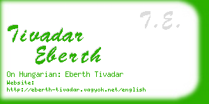 tivadar eberth business card